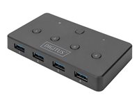 DIGITUS DA-73301 USB sharing switch til periferiudstyr 4 porte USB