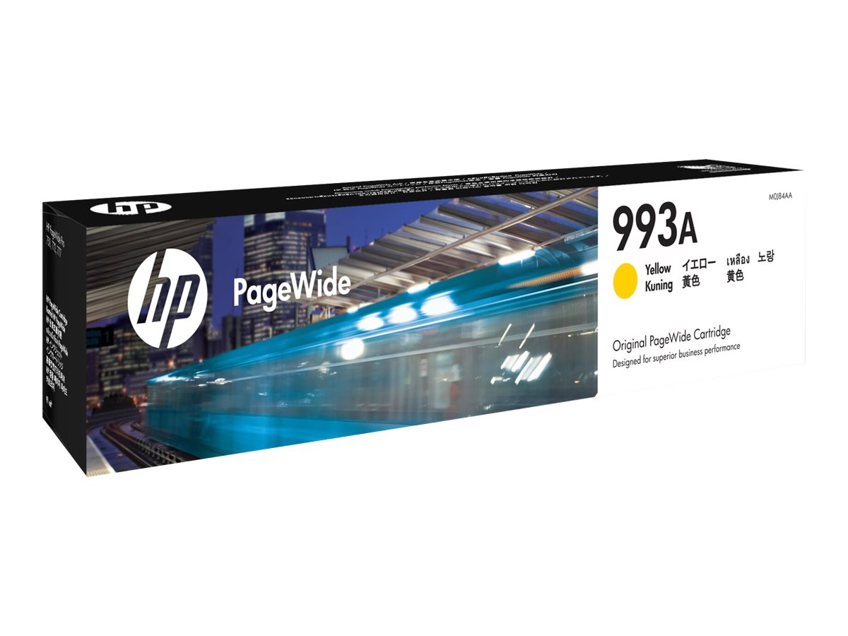 HP 993A yellow original PageWide ink Product shot Left-angle 79750