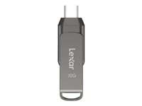 Lexar JumpDrive Dual Drive D400 32GB USB 3.1 / USB-C Grå