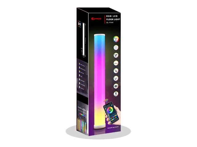 Sansai floor lamp LED 12 W RGBW light 3000-6000 K Product shot Left-angle 79300