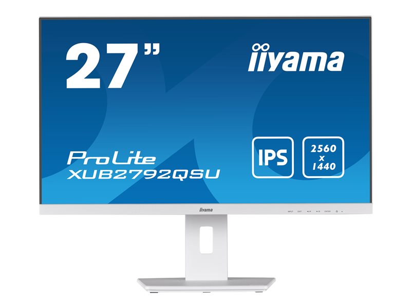 68,5cm/27'' (2560x1440) Iiyama 27W LCD Business WQHD 5ms HDMI DP 2x USB IPS Speaker QHD White
