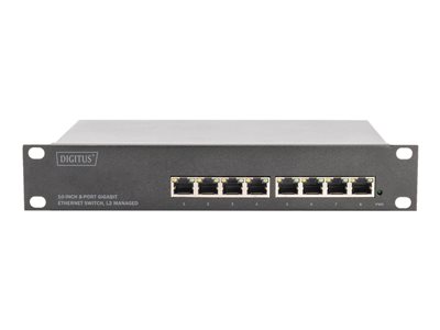DIGITUS Switch 8-Port Gigabit Managed schwarz - DN-80117