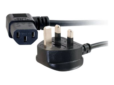 C2G 3m 18 AWG UK 90° Power Cord (IEC320C13R to BS 1363) - elektrický kabel - power IEC 60320 C13 do BS 1363 - 3 m – foto 2