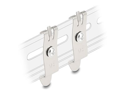 4043619881420 - DELOCK Desktop Patch Panel Halterung für Hutschiene 2 Stück