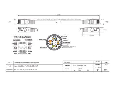 VISION Professional installation-grade Ethernet Network cable - LIFETIME WARRANTY - RJ-45 (M) to RJ-45 (M) - STP Shielded Twisted Pair - CAT 6A - 10 Gbps - 24 AWG - booted - 3 m - black – Vision