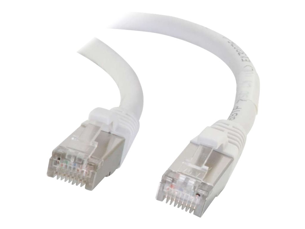 C2G Cat5e Booted Shielded (STP) Network Patch Cable - patch kabel - 7 m - bílá