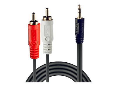 LINDY Audiokabel RCA 3.5mm/2m 2xRCA/3.5mm m/m vergoldet