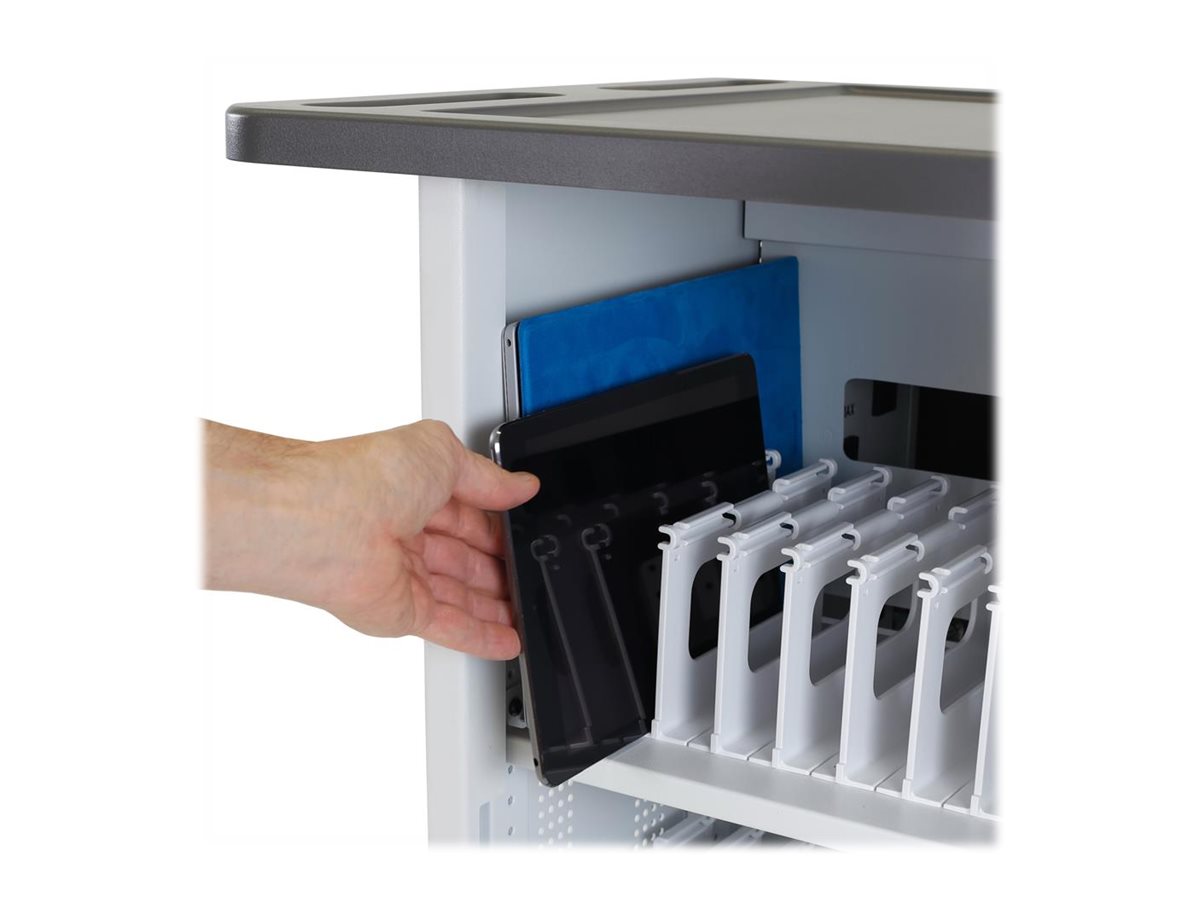 Ergotron YES35 vozík - pro 35 mobilních telefonů / tabletů / eBook čteček - šedá, bílá – foto 4