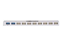 Eaton Tripp Lite series 10-Port USB 3.0 / USB 2.0 Combo Hub - USB Charging, 2 USB 3.0 & 8 USB 2.0 Ports - hub - 10 ports