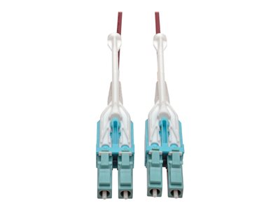 Tripp Lite 10 Gb Duplex Multimode 50/125 OM4 LSZH Fiber Patch Cable (LC/LC), Push/Pull Tabs, Magenta, 9 m (29.5 ft.)