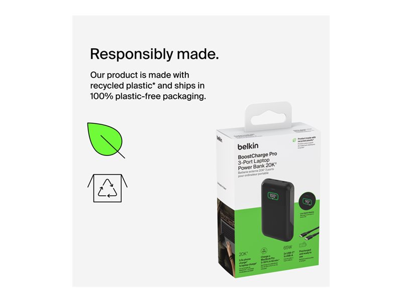Belkin Batterie de secours pour laptop 65W 20K USB-C