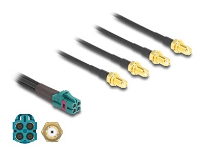 DELOCK Kabel mini FAKRA Z Buchse quad zu 4 x SMA Buchse TypA