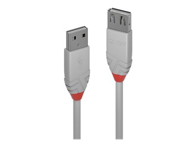 LINDY 1m USB 2.0 Typ A m/f Anthra Line - 36712