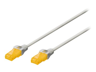 DIGITUS Patchkabel RJ45 U/UTP Cat6A  2.00m grau o. Hebelschu Polybeutel
