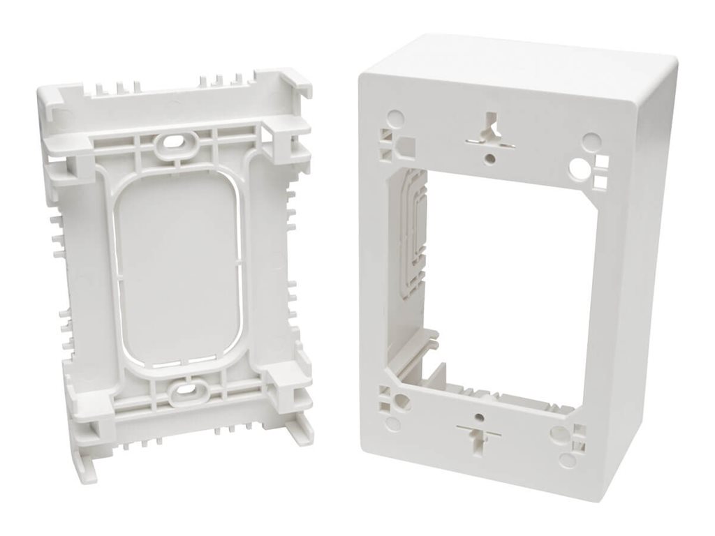 Tripp Lite Single-Gang Surface-Mount Junction Box Wallplate White