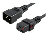 MicroConnect Strøm IEC 60320 C20 Strøm IEC 60320 C19 Sort 2m Strømkabel