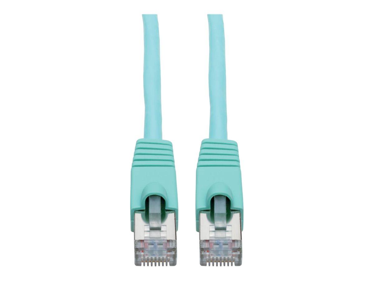 Eaton Tripp Lite Series Cat6a 10G Snagless Shielded STP Ethernet Cable (RJ45 M/M), PoE, Aqua, 10 ft. (3.05 m)