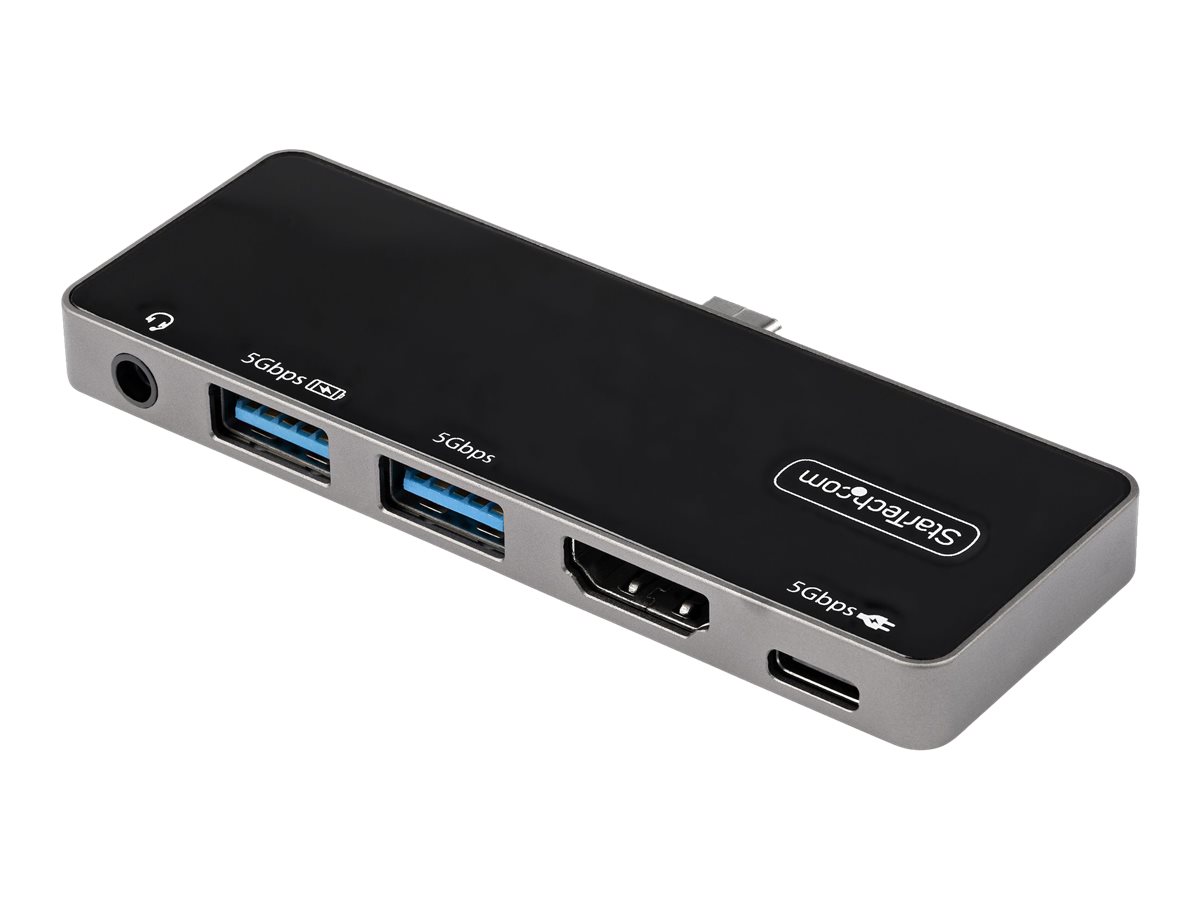  StarTech.com USB C Multiport Adapter - USB-C to HDMI or Mini  DisplayPort 4K 60Hz, 100W Power Delivery Pass-Through, 4-Port 10Gbps USB Hub  - USB Type-C Mini Dock - w/ 12 Attached