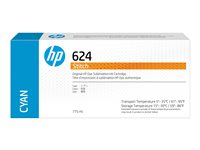 HP 624 - cyan - original - ink cartridge