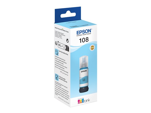 EPSON 1LB 108 EcoTank Light Cyan Ink C13T09C54A