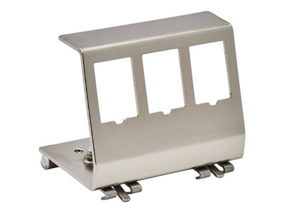 Eaton Tripp Lite Series 3-Port Metal DIN-Rail Mounting Module for Snap-In Keystone Jacks and Couplers, Silver, TAA