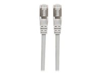 Intellinet Network Patch Cable, Cat6A, 0.5m, Grey, Copper, S/FTP, LSOH / LSZH, PVC, RJ45, Gold Plated Contacts, Snagless, Booted, Lifetime Warranty, Polybag - patch cable - 50 cm - grey