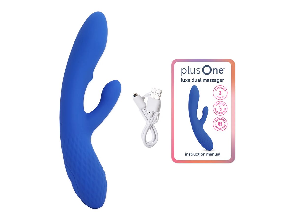 plusone dual rabbit vibrator for women PlusOne Luxe Dual Personal Vibrating Massager