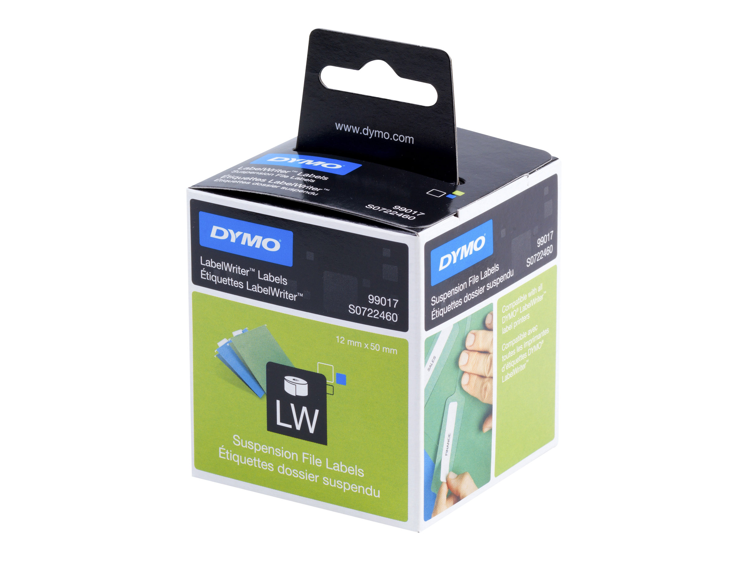 Dymo Labelwriter Suspension File Labels 220 Labels 50 X 12 Mm