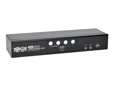 Tripp Lite 4-Port DVI/USB KVM Switch Dual Link w/ Audio & Cables