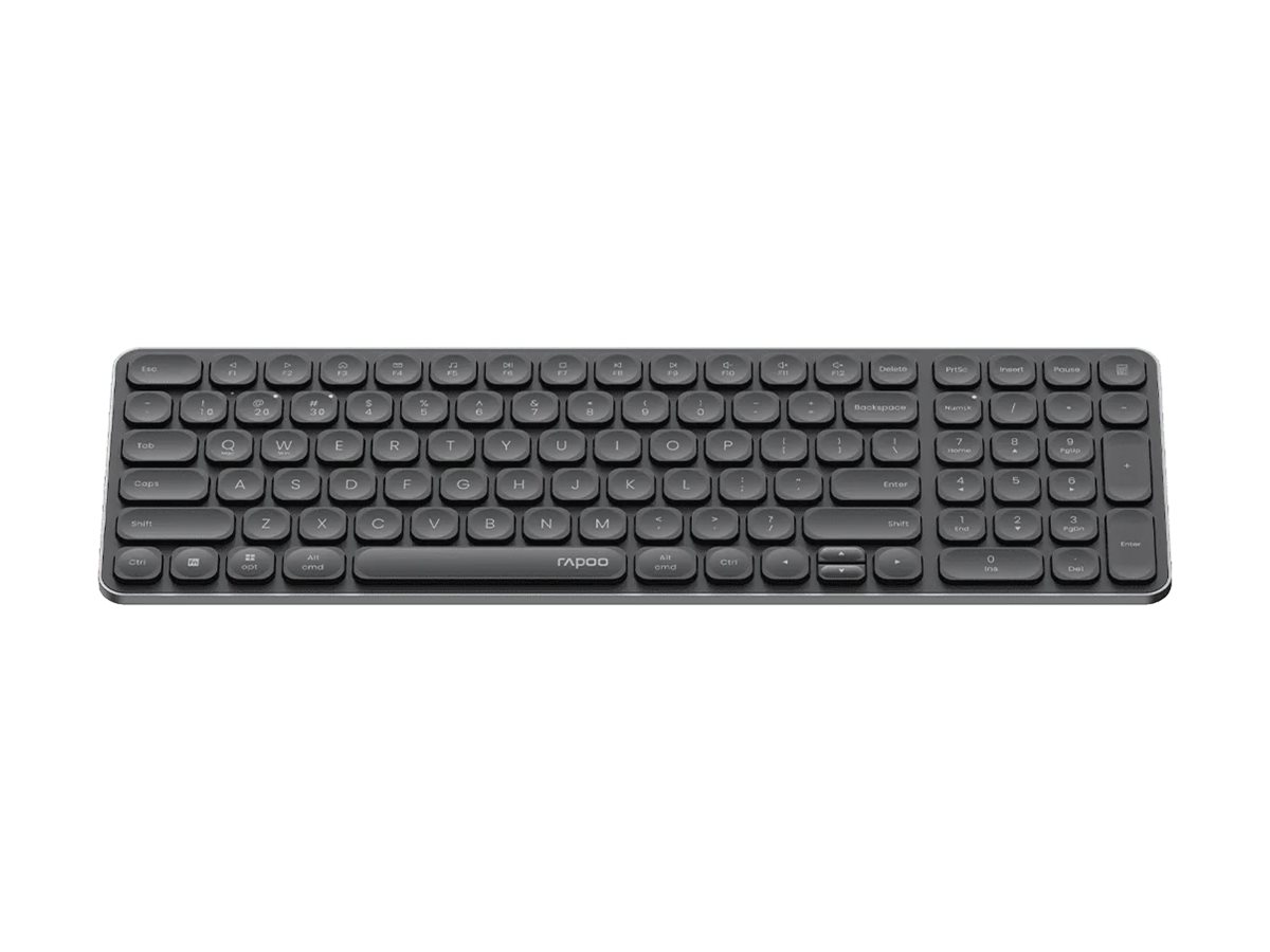 Rapoo E9350L keyboard multi-mode ultra-slim compact black Input Product shot Back 78850