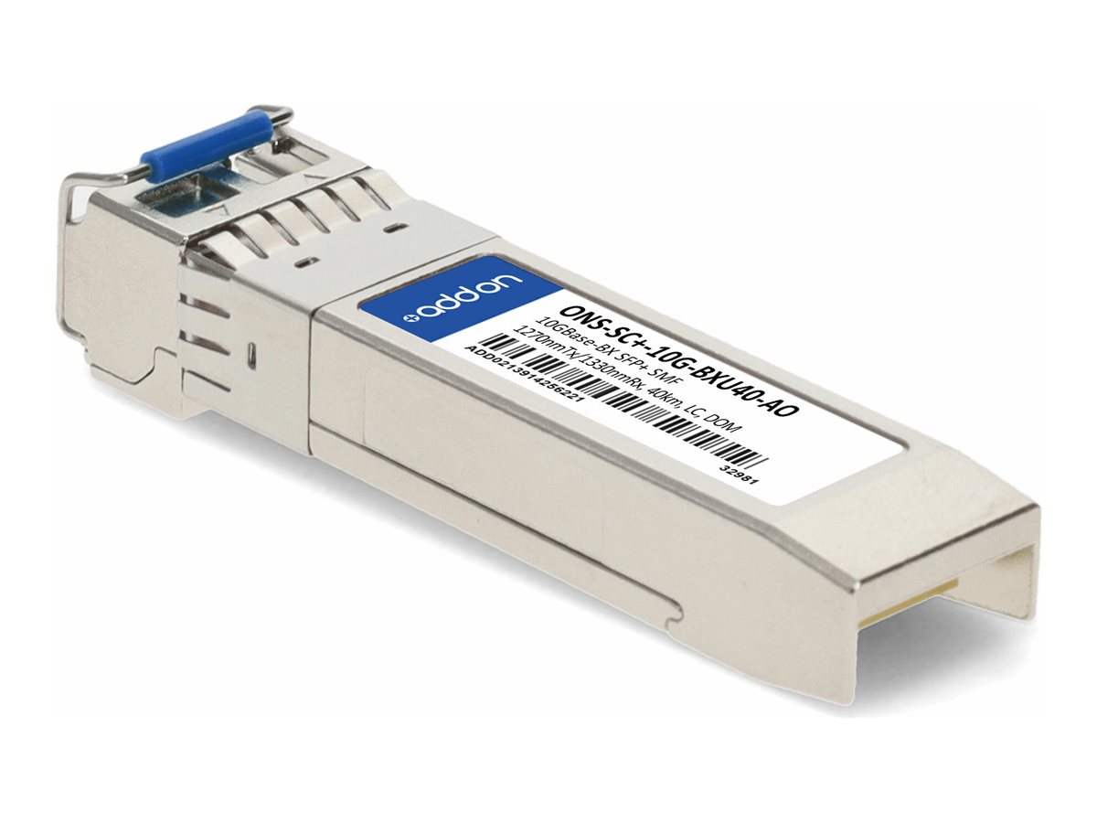 AddOn - SFP+ transceiver module (equivalent to: Cisco ONS-SC+-10G-BXU40)