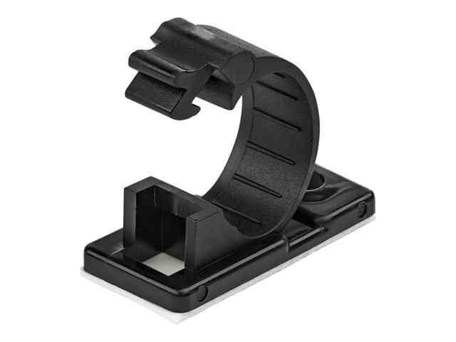 Startechcom 100 Adhesive Cable Management Clips Black Network Ethernet Office Desk Computer Cord Organizer Sticky Cable Wire Holders Nylon Self Adhesive Clamp Ul 94v 2 Fire Rated Nylon 66 Plastic Taa Cbmcc2 Cable Clips Taa Compliant