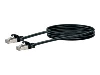 Schwaiger CAT 6 Kabel med afskærmning med folie og kobberfletning (SFTP 1m Netværkskabel Sort
