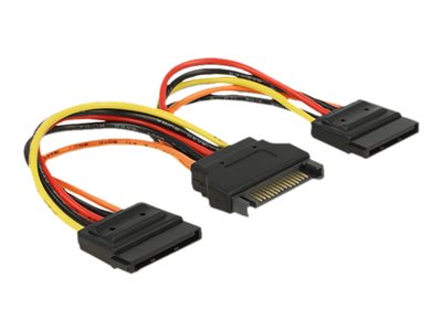 DELOCK Stromkabel SATA 15Pin -> 2x SATA 15Pin St/Bu 0.15m - 60143