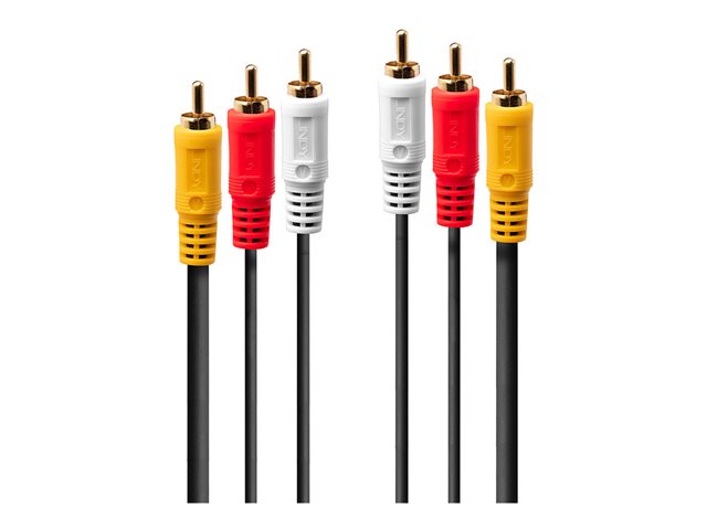 LINDY Audio Video Cable 3x phono 1m