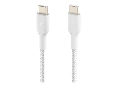 BELKIN Câble tressé USB-C USB-C 1m blanc