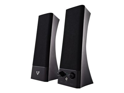 V7 SP2500 Speakers for PC USB 10 Watt (total) black