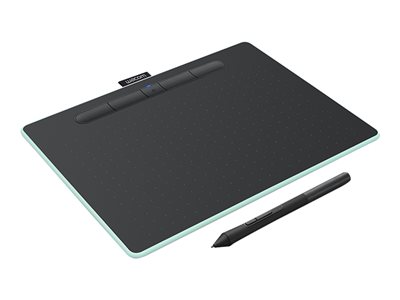 Custodia In Pelle Nera Per Wacom Intuos M (Pistacchio) - Con Supporto E Tasca Porta Stilo - 4