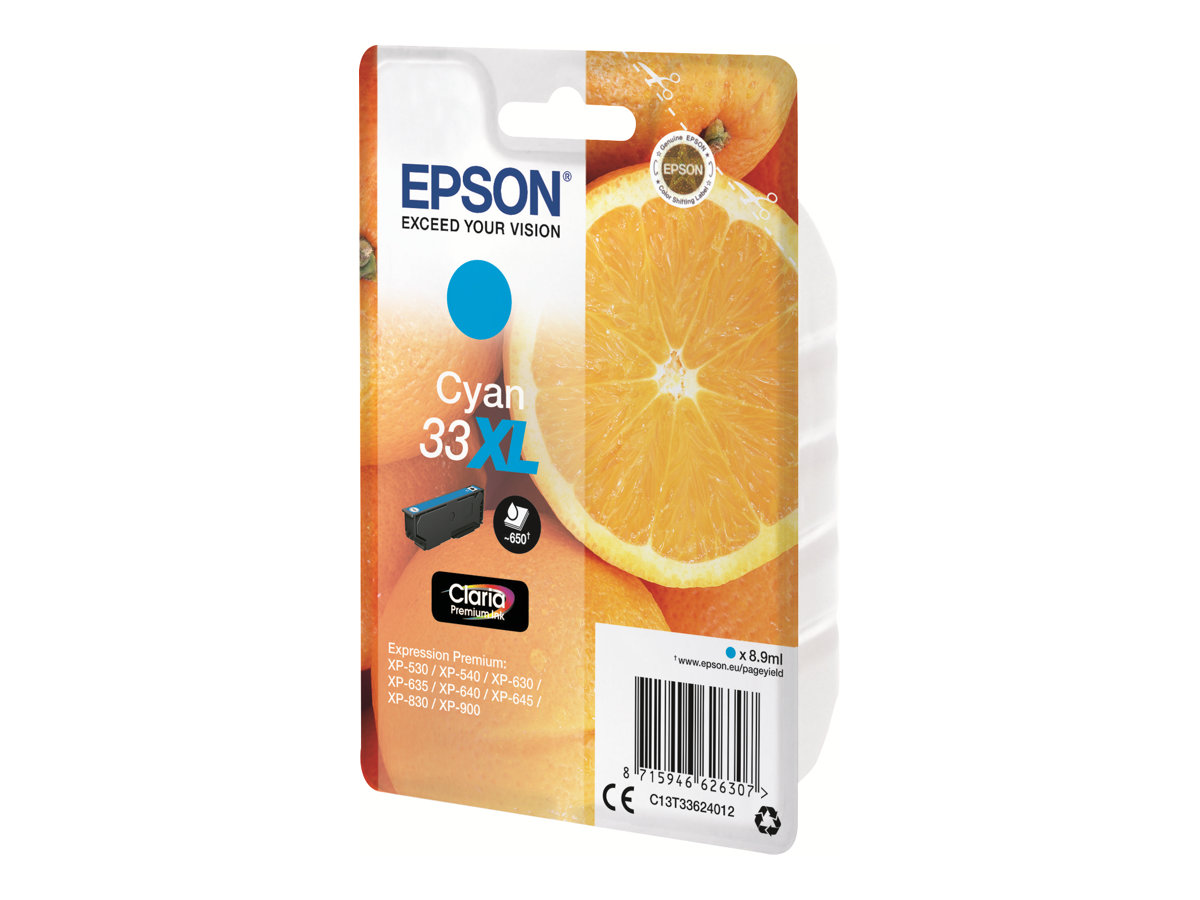 Epson 33XL - XL - azurová - originální - inkoustová cartridge – foto 2