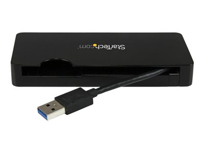 StarTech.com USB 3.0 to HDMI or VGA Adapter Dock - USB 3.0 Mini Docking Station w/ USB, GbE Ports - Portable Universal Laptop Travel Hub (USB3SMDOCKHV)