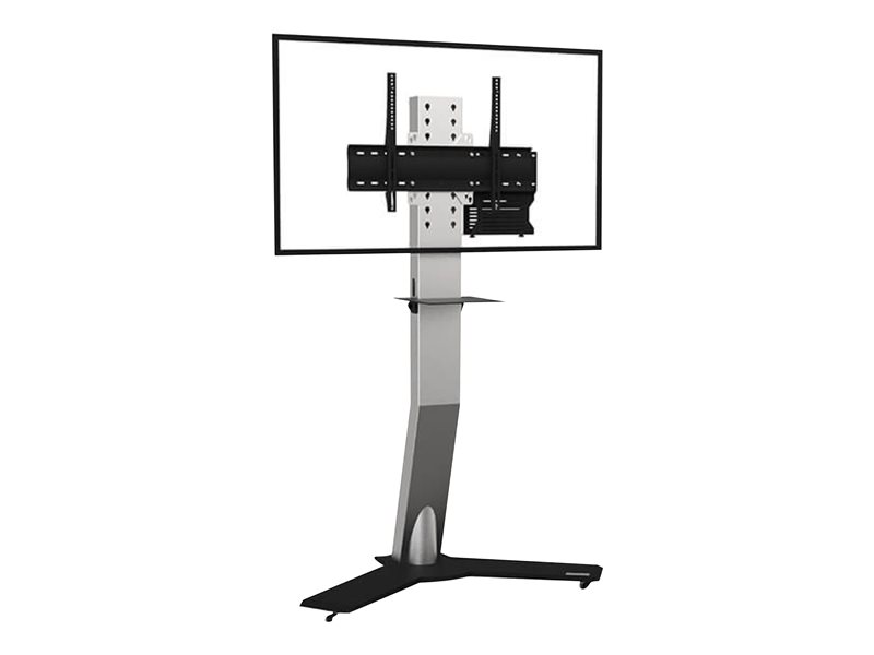 AXEOS EKINOX - Chariot - pour systme de vidoconfrence / cran LCD - stainless steel, aluminium, acier peint, plexiglas - noir, noir mat, inox bross - Taille d\'cran : 65"-70"