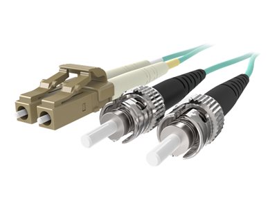 Belkin 2M Fiber Optic Cable; 10GB Aqua Multimode LC/ST Duplex, 50/125 OM3