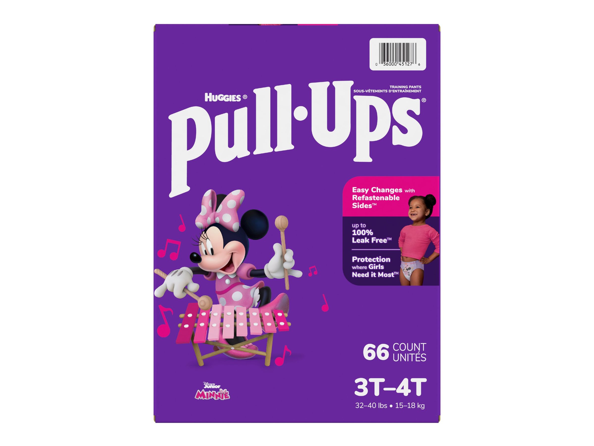 Huggies Girls' Night-Time Potty Training Pants, 3T-4T (32-40 lbs