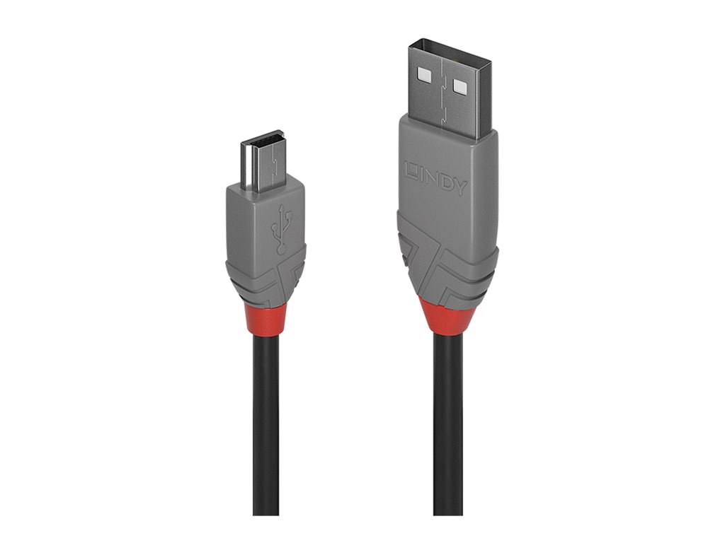C ble USB 2.0 type A vers Mini-B, Anthra Line, 5m