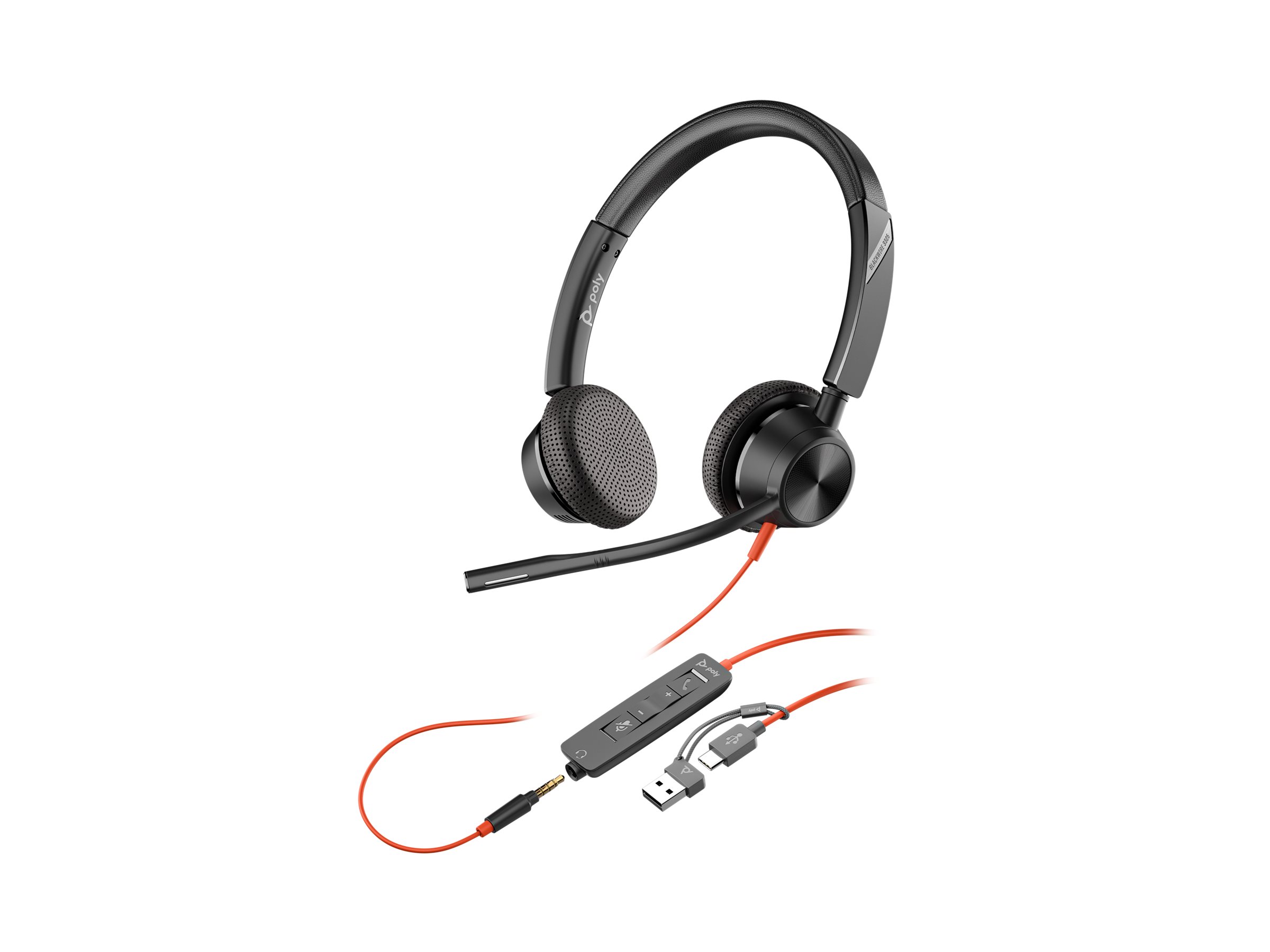 HP Poly Blackwire 3325 headset 3.5 mm jack Product shot Right side 77950