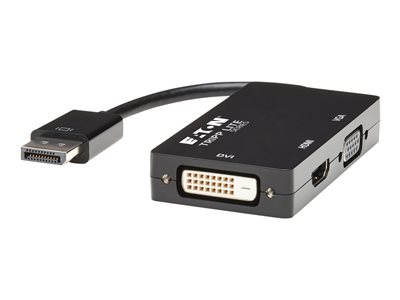 Eaton Tripp Lite Series DisplayPort 1.2 to VGA/DVI/HDMI All-in-One Converter Adapter, 4K x 2K HDMI @ 60 Hz