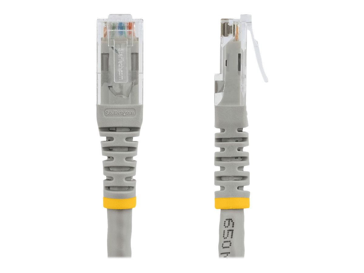 Startech 2ft CAT6 Ethernet Cable, 10 Gigabit Molded RJ45 650MHz 100W PoE Patch Cord, CAT 6 10GbE UTP Network Cable with Strain Relief, Gray, Wiring is UL Certified/TIA