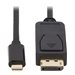 Tripp Lite USB C to DisplayPort Adapter Cable, Bi-Directional 4K 60Hz, Locking DP Connector, HDR, M/M, 6 ft.