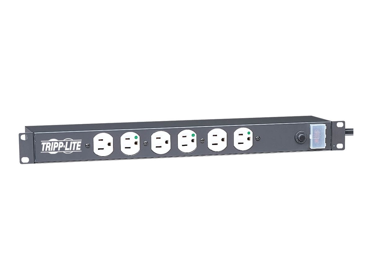 Tripp Lite Power Strip Hospital Medical Rackmount 120V 5-15R 12 Outlet 1URM