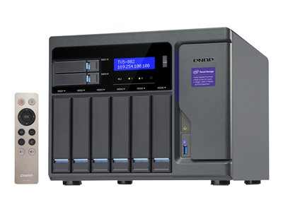 QNAP TVS-882 NAS server 6 bays SATA 6Gb/s RAID RAID 0, 1, 5, 6, 10, JBOD RAM 8 GB 